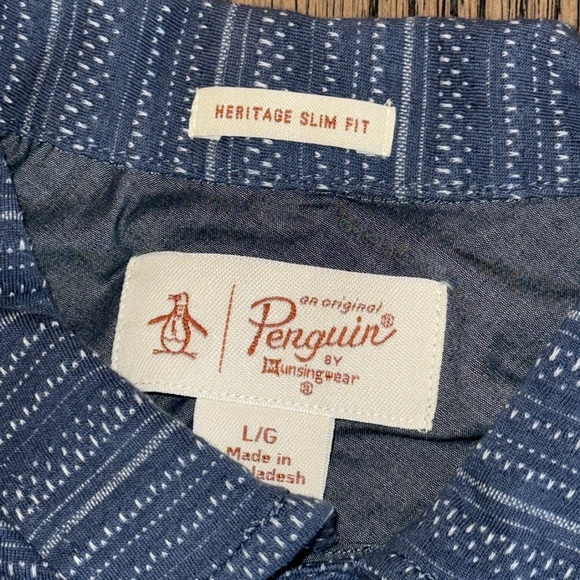Men’s Penguin Heritage Slim Fit Polo Size Large - Picture 3 of 5